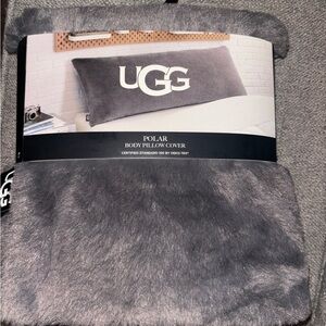 UGG Gray Polar Body Pillow Cover